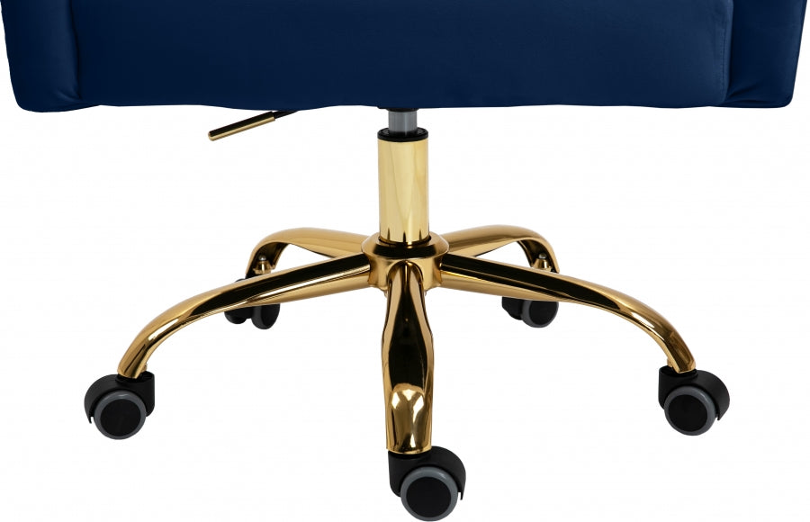Chaise de bureau en velours Arden