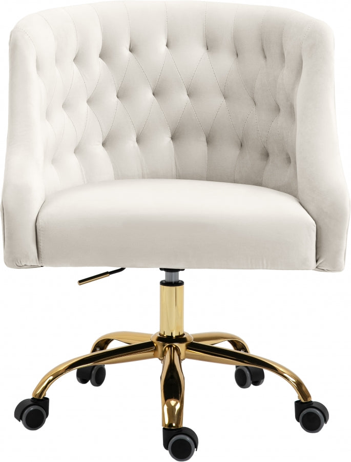 Chaise de bureau en velours Arden