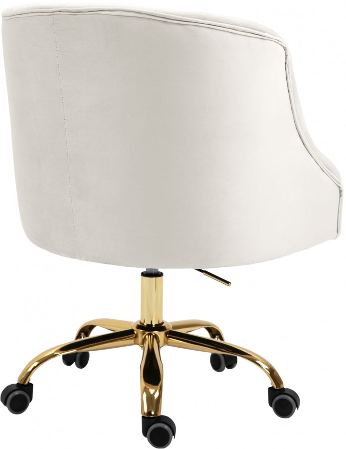 Chaise de bureau en velours Arden