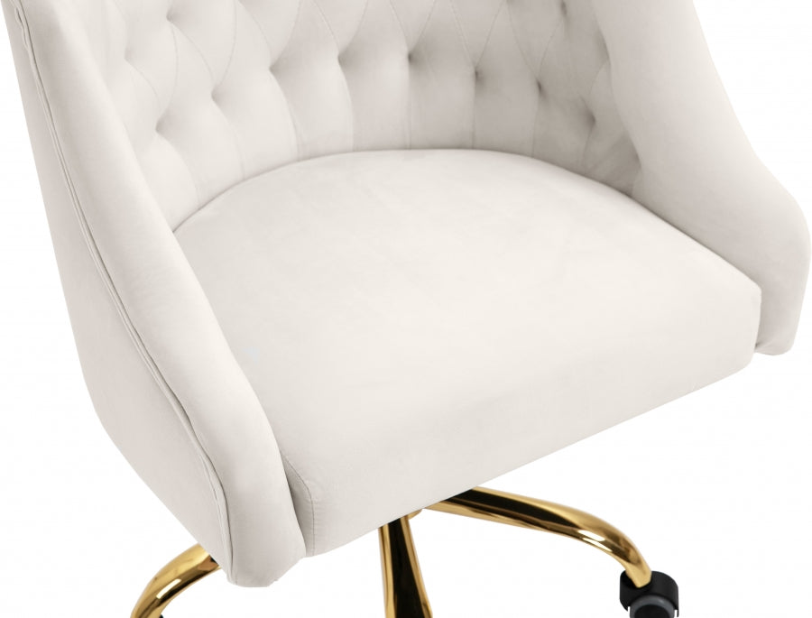 Chaise de bureau en velours Arden