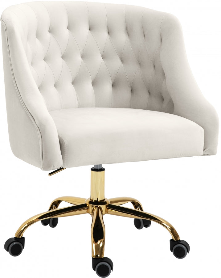 Chaise de bureau en velours Arden