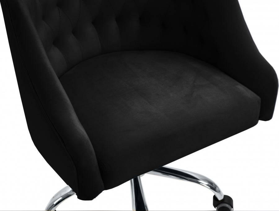 Chaise de bureau en velours Arden