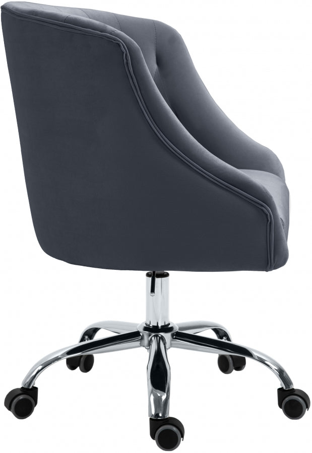 Chaise de bureau en velours Arden