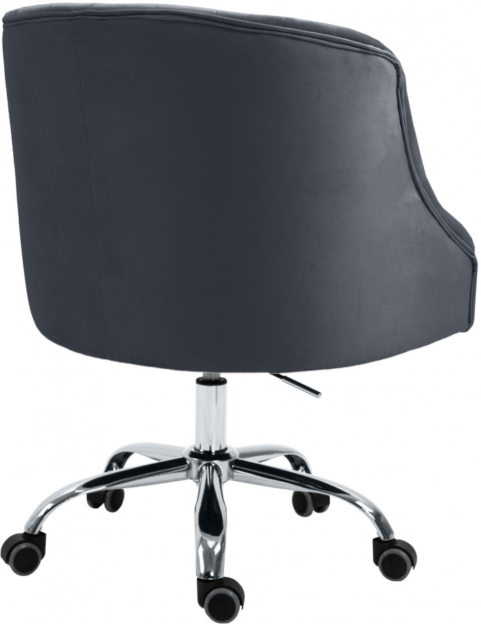 Chaise de bureau en velours Arden