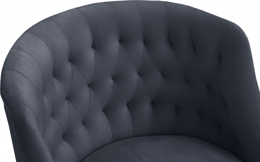Chaise de bureau en velours Arden