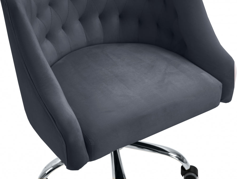 Chaise de bureau en velours Arden