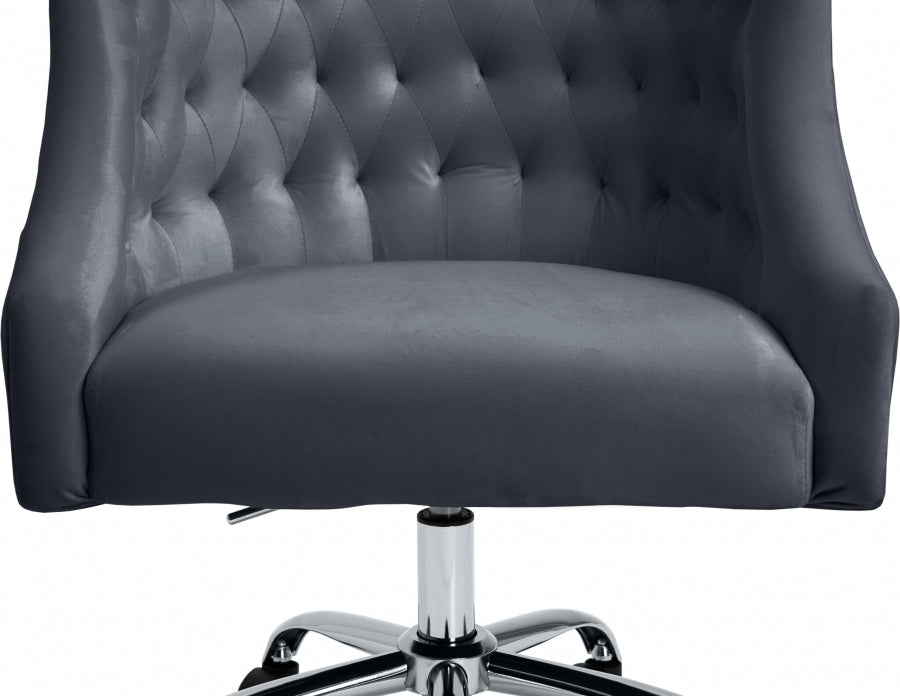 Chaise de bureau en velours Arden