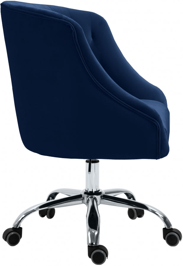 Chaise de bureau en velours Arden