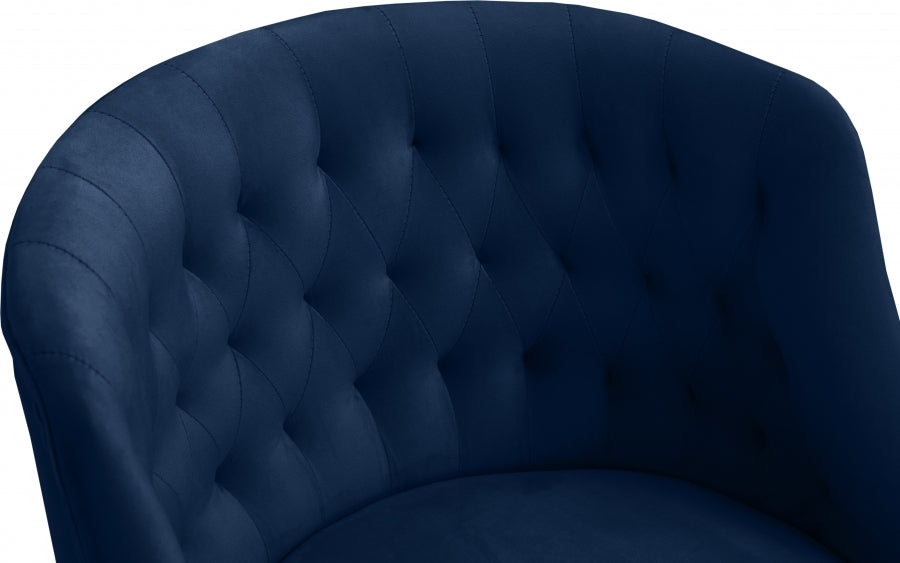 Chaise de bureau en velours Arden