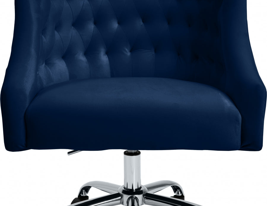 Chaise de bureau en velours Arden