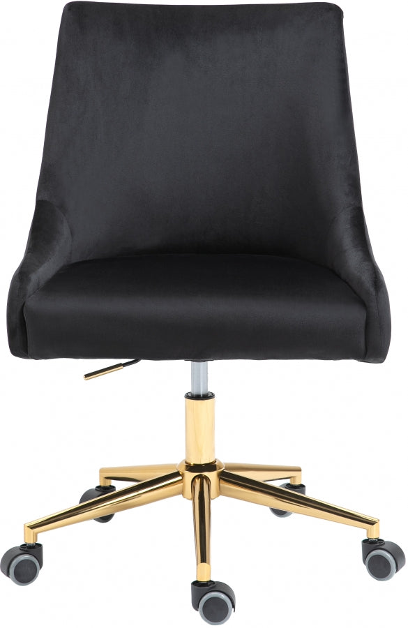 Chaise de bureau en velours Karina