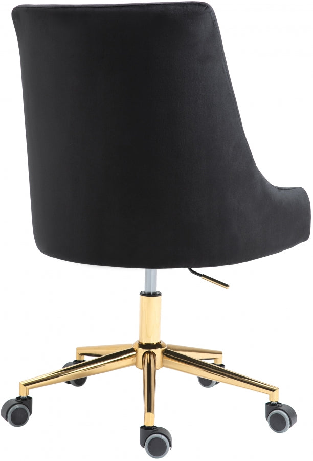 Chaise de bureau en velours Karina