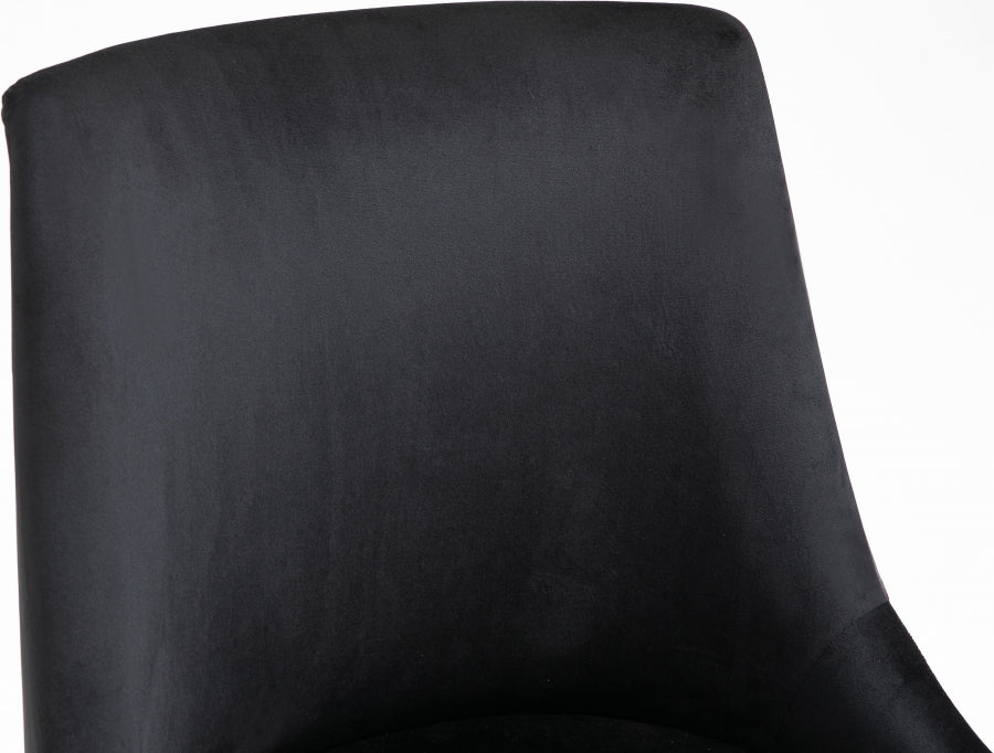 Chaise de bureau en velours Karina