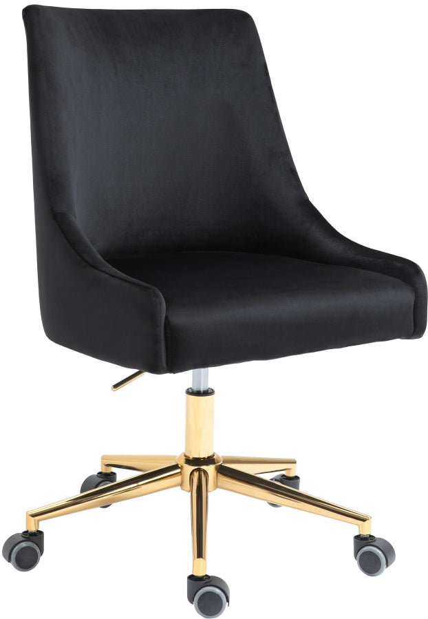 Chaise de bureau en velours Karina