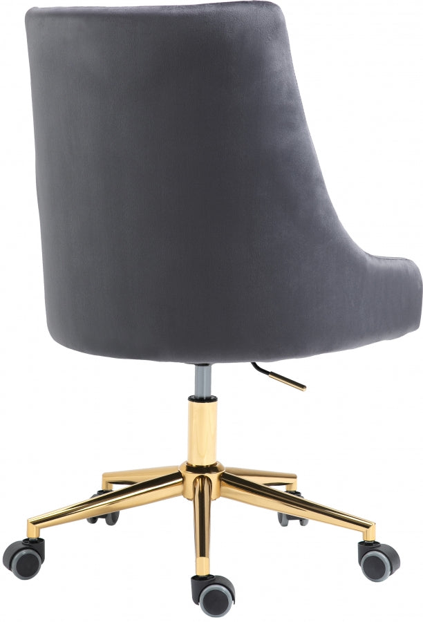 Chaise de bureau en velours Karina