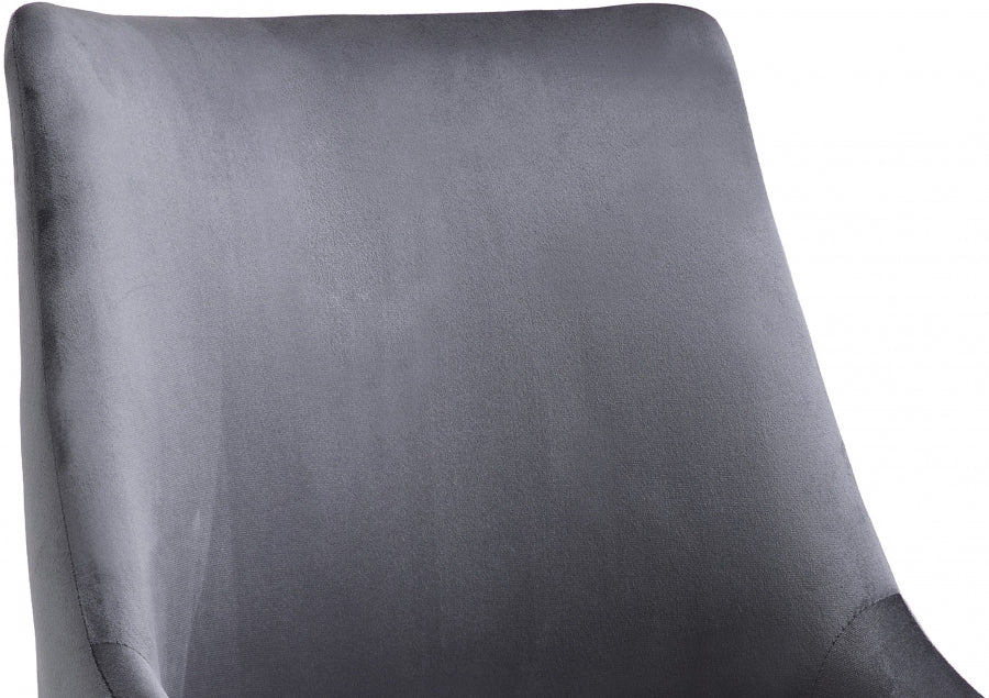 Chaise de bureau en velours Karina
