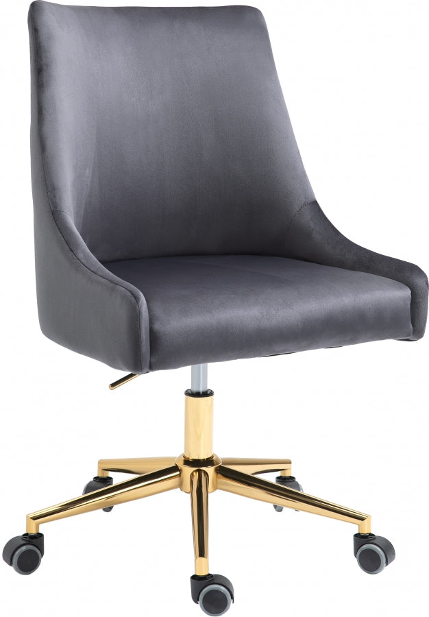 Chaise de bureau en velours Karina