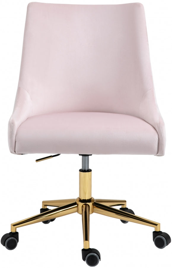 Chaise de bureau en velours Karina