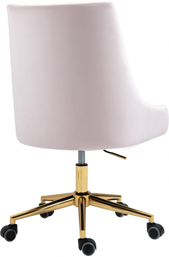 Chaise de bureau en velours Karina