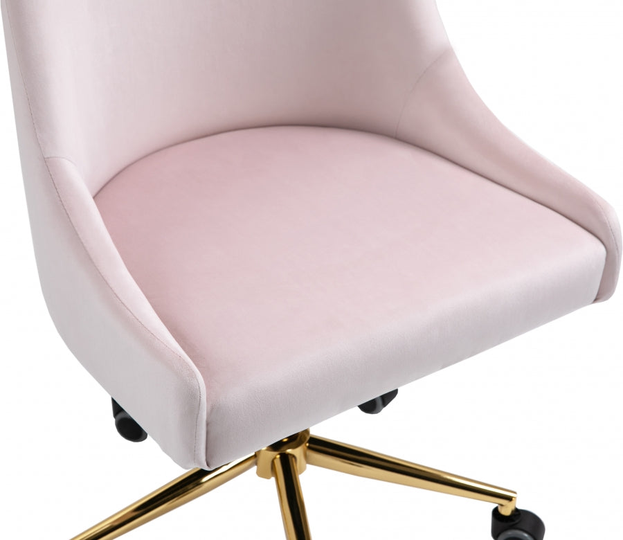 Chaise de bureau en velours Karina