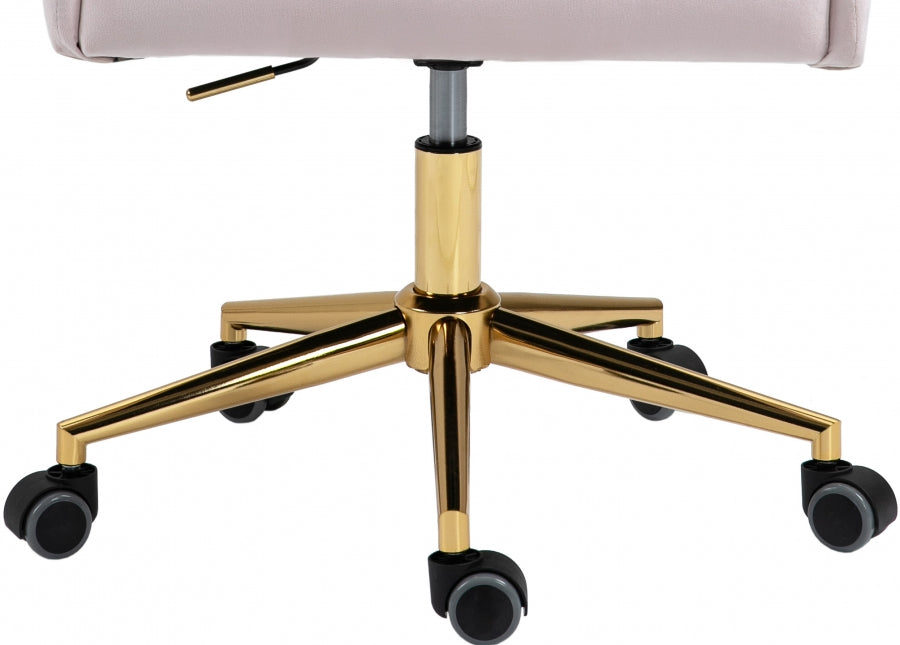 Chaise de bureau en velours Karina