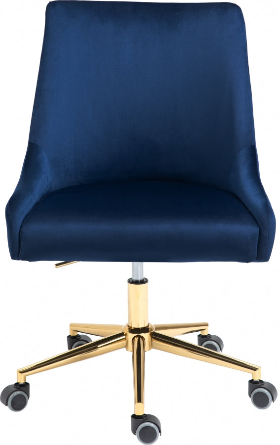 Chaise de bureau en velours Karina