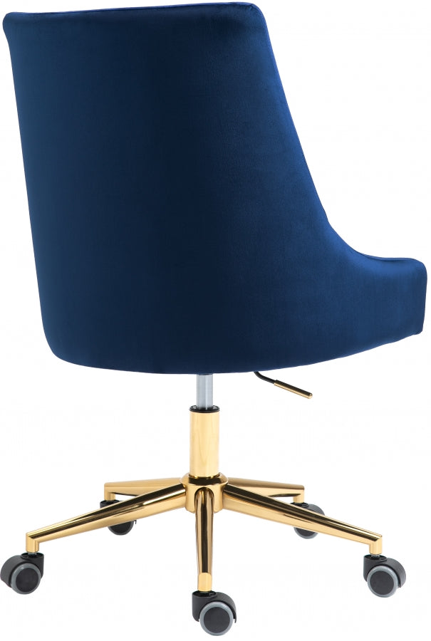 Chaise de bureau en velours Karina