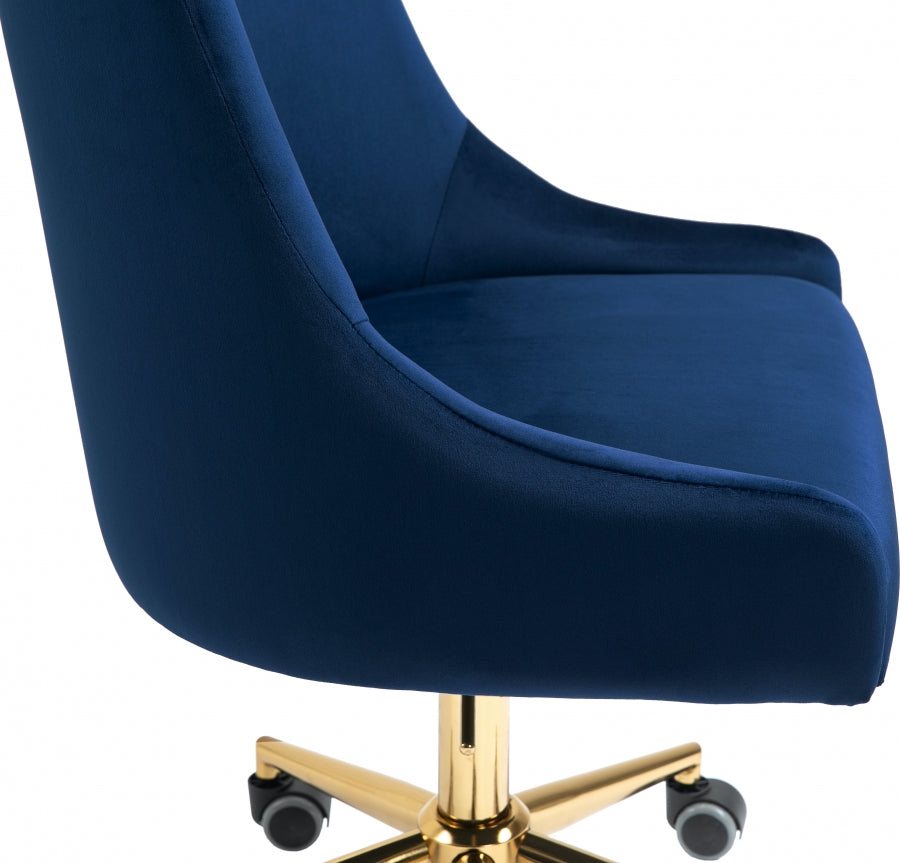 Chaise de bureau en velours Karina