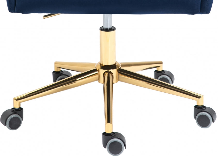 Chaise de bureau en velours Karina