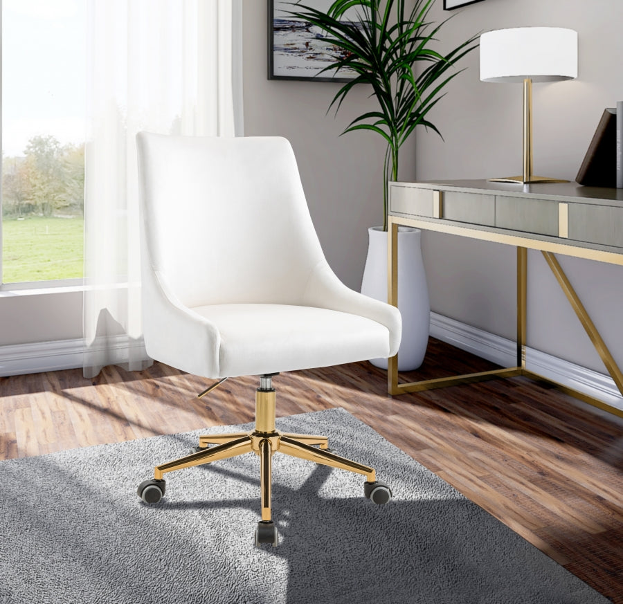 Chaise de bureau en velours Karina