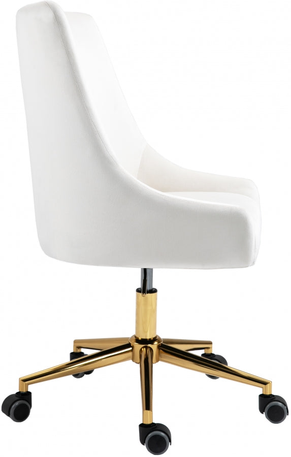Chaise de bureau en velours Karina