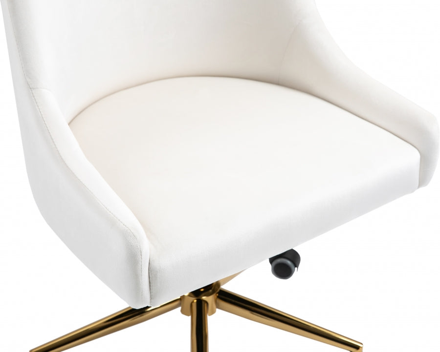 Chaise de bureau en velours Karina