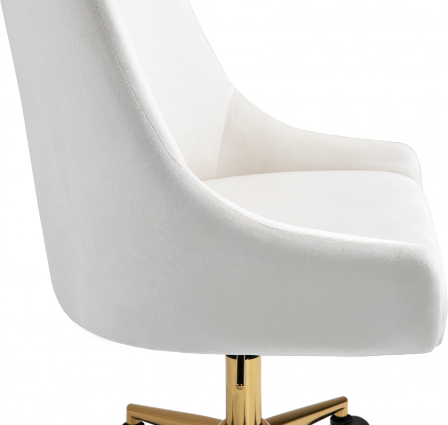 Chaise de bureau en velours Karina