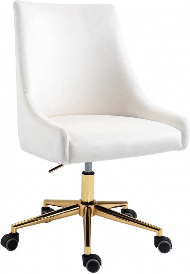 Chaise de bureau en velours Karina