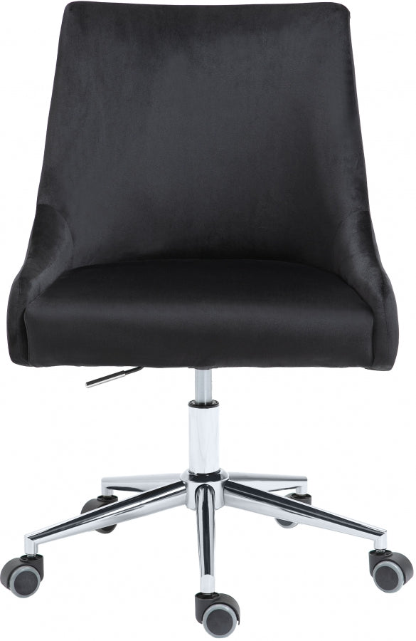 Chaise de bureau en velours Karina