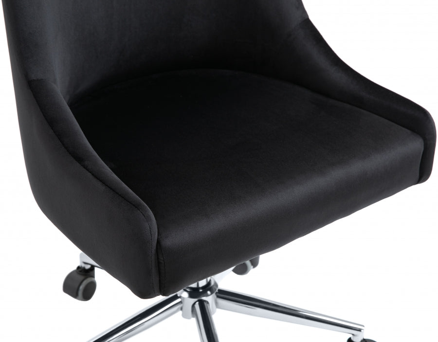 Chaise de bureau en velours Karina