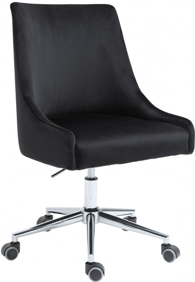 Chaise de bureau en velours Karina
