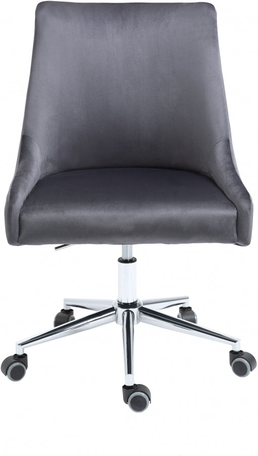 Chaise de bureau en velours Karina