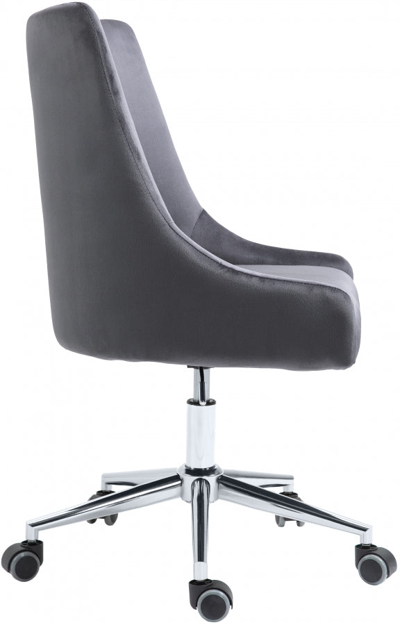 Chaise de bureau en velours Karina