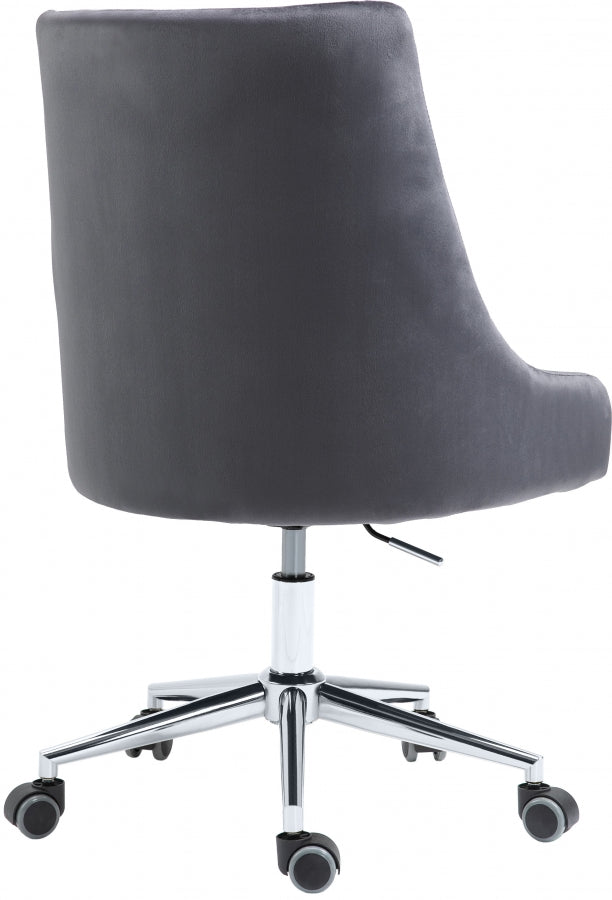 Chaise de bureau en velours Karina