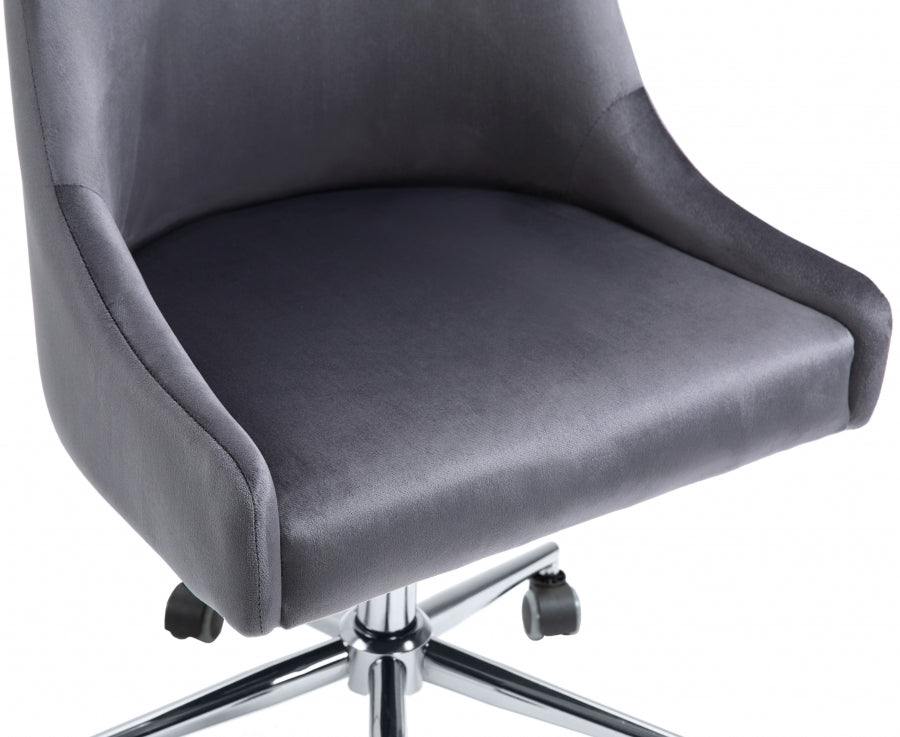 Chaise de bureau en velours Karina