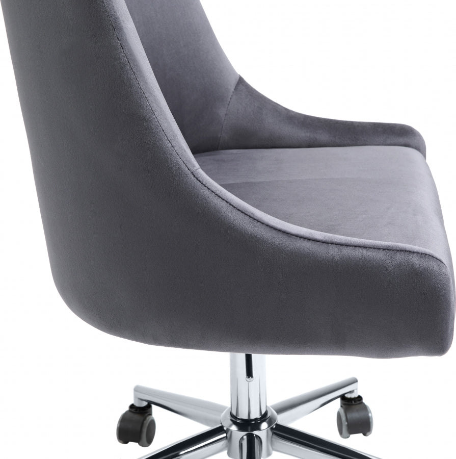 Chaise de bureau en velours Karina