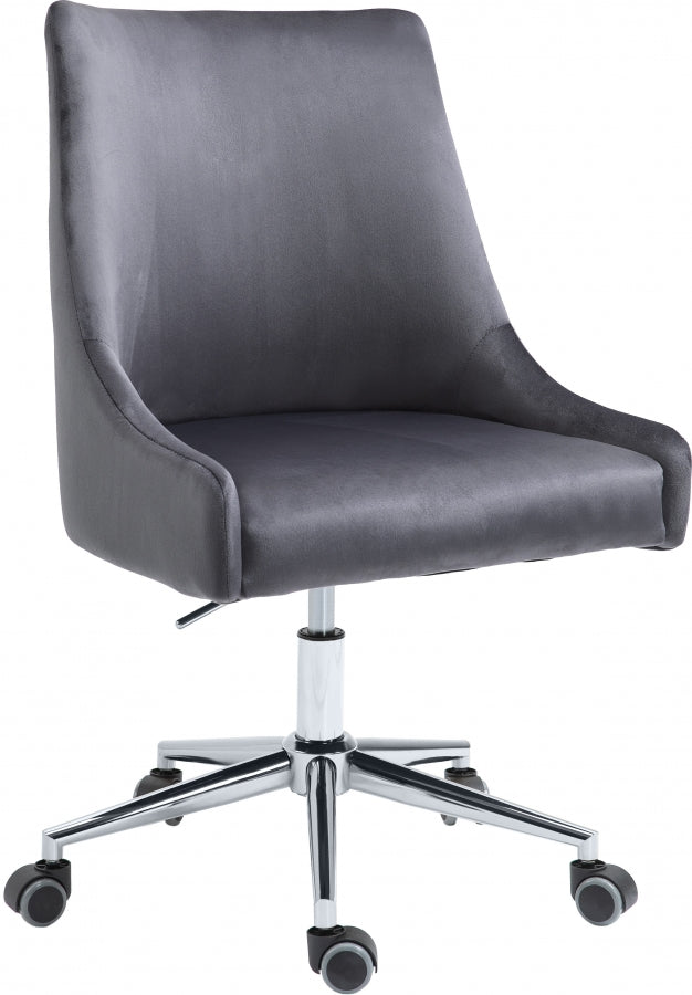 Chaise de bureau en velours Karina