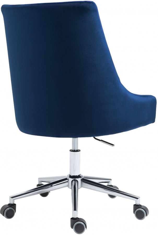 Chaise de bureau en velours Karina