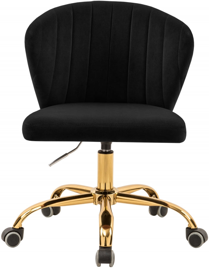 Chaise de bureau en velours Finley