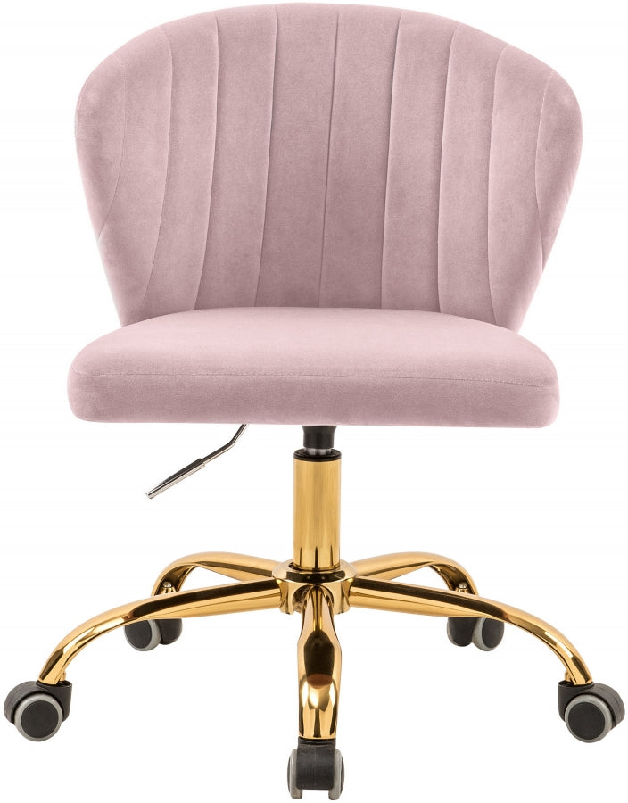 Chaise de bureau en velours Finley