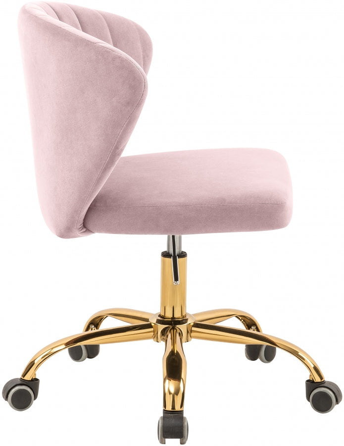 Chaise de bureau en velours Finley
