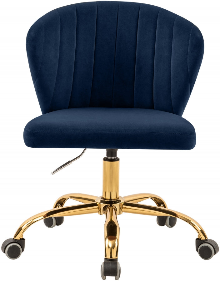 Chaise de bureau en velours Finley