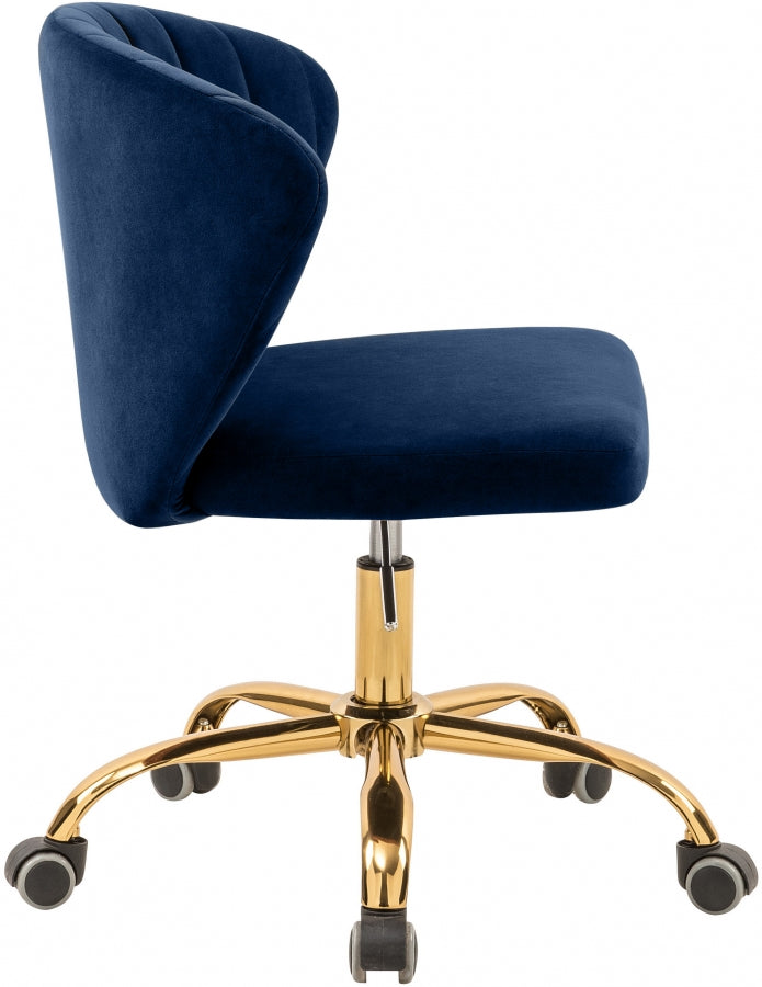 Chaise de bureau en velours Finley