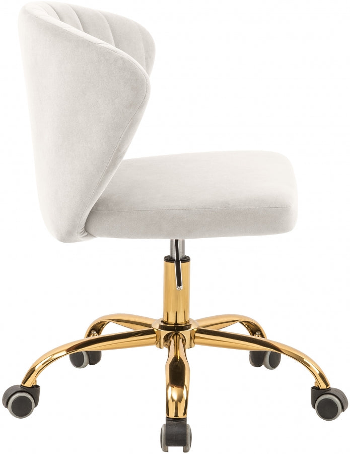 Chaise de bureau en velours Finley